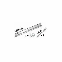 Castorama Kit Cimaise En Aluminium Argenté, 2m.